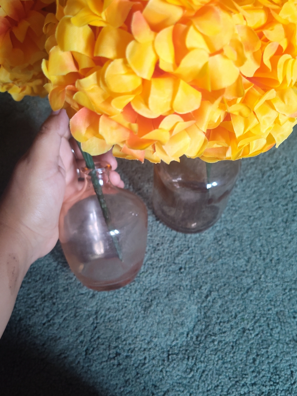 Yellow Decorative Hydrangea Stem by